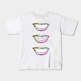 Before, with and after braces Kids T-Shirt